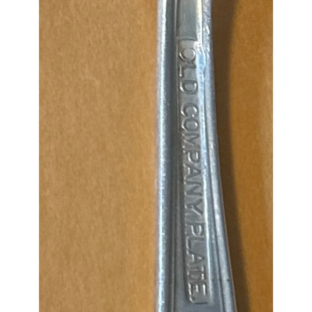Old‎ Company Plate Jelly Server Spoon Monogram B Silver Silverplate Floral Rose